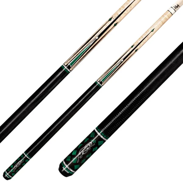Predator SE Surute Panthera 6-2 Radial limited edition pool cue with Curly Maple, Ebony, Malachite inlays and Rose Gold accents, individually signed and numbered