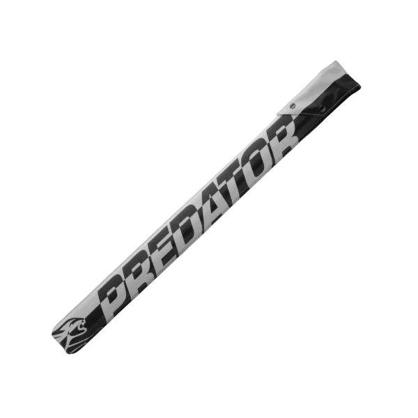Predator hard pool cue case 1x1 white and black with adjustable shoulder strap and hard backing construction