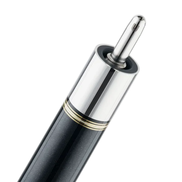 Close-up of Leather Luxe wrap and grip area on Predator 10K Black Pool Cue