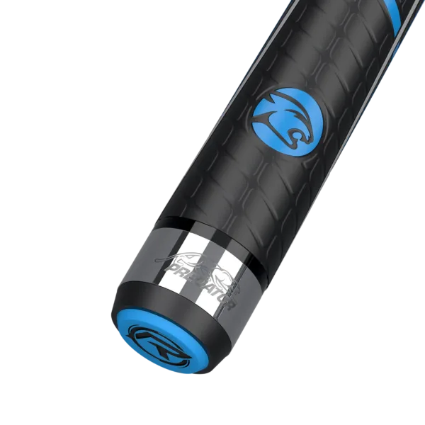 43-inch jump configuration of Predator BK Rush+ cue demonstrating compact length
