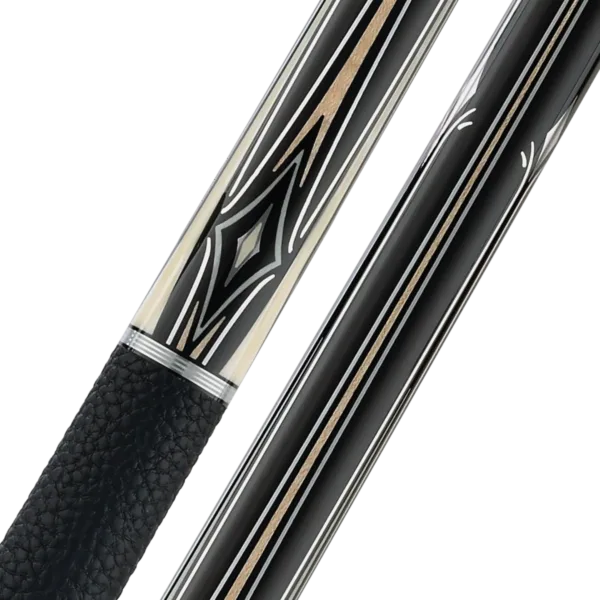 Full-length side view of the Blak5 4 displaying the exotic ebony construction and ivorine details