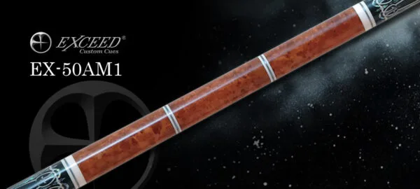 Close-up of wavy joint design on Exceed EX-50AM1 anniversary cue