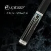 Tapered EX Pro shaft of Exceed EXC2-19Nw/Le billiard cue demonstrating design precision