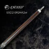 Exceed EXD2-092HA2w billiard cue full length displaying Cocobolo butt, Ebony inlays, Ivory Juma and Paua shell details, EX Pro shaft, natural wood grip, 29 inches
