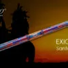 Exceed EXICS-09SF Santa Fe Collection billiard cue displaying Native American design inspiration with hand-cut Kirikane artistry and no-wrap wood grip