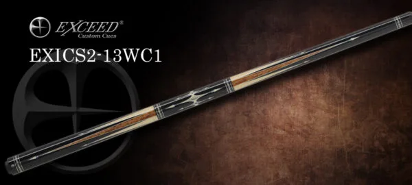 Exceed EXICS2-13WC1 Special Model billiard cue with EX Pro shaft and wood grip construction, 19oz weight
