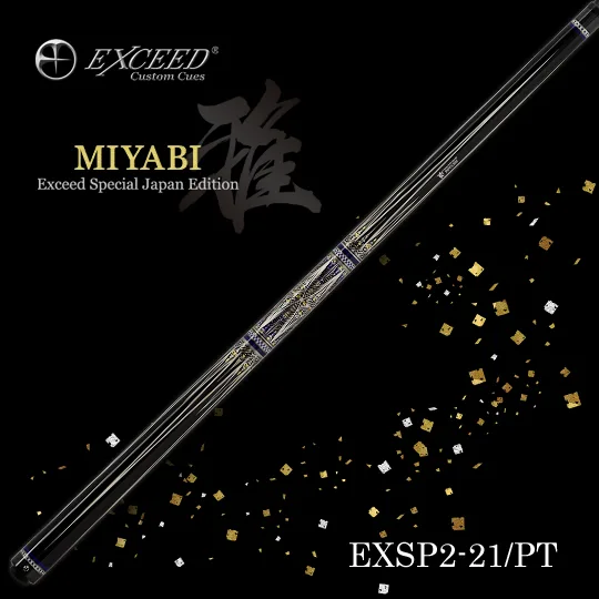 Tip detail of Zan Plus2 M on the Exceed EXSP2-21/PT MIYABI cue