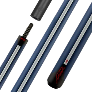 Predator P3 Painted Blue Pool Cue with No Wrap and Radial Joint, full length display showing blue paint finish